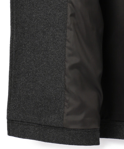 ESSENTIAL GARMENT MEN'S BIGI(エッセンシャルガーメントメンズビギ)の「フーデッドコート/ウールメルトン(チェスターコート・メンズ・チャコールグレー/ネイビー/カーキ・L/M/SS/S)」の13枚目の写真