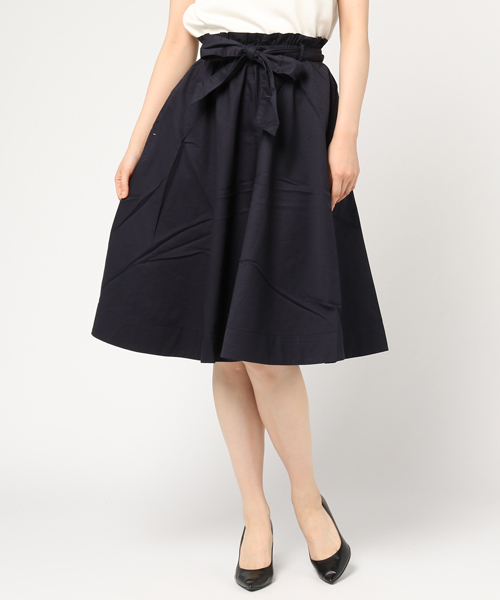 POU DOU DOU（プードゥドゥ）の「リボンベルトフレアースカート（スカート・レディース・ピンク/グリーン/ネイビー/ブルー系その他・3）」の3枚目の写真