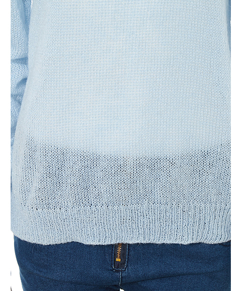 Color（カラー）の「フリルカラーニット（ニット/セーター・レディース・ホワイト/ベージュ/サックスブルー/ベビーピンク・MEDIUM）」の7枚目の写真