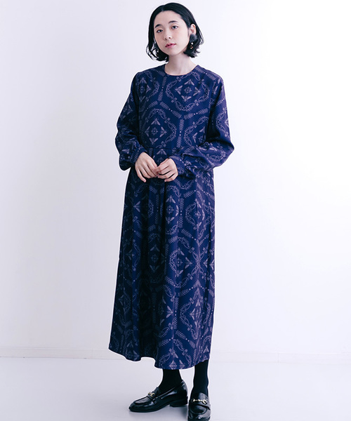 merlot plus（メルロープリュス）の「はちバロック柄ワンピース7226（ワンピース・レディース・ブラック/パープル/オレンジ・FREE）」の16枚目の写真