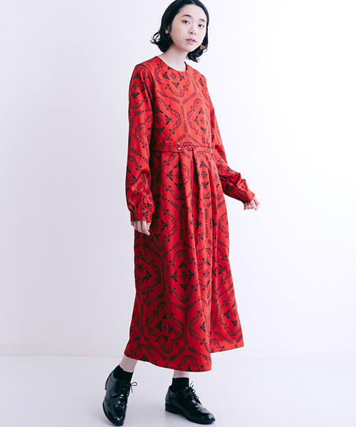 merlot plus（メルロープリュス）の「はちバロック柄ワンピース7226（ワンピース・レディース・ブラック/パープル/オレンジ・FREE）」の17枚目の写真