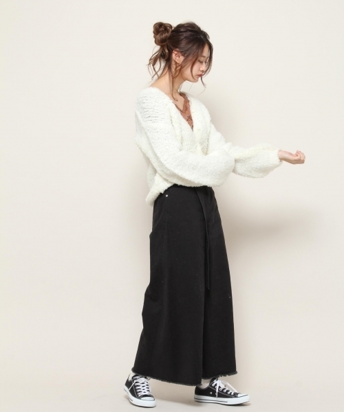 PAGEBOY（ページボーイ）の「VネックレースTシャツ（Tシャツ/カットソー・レディース・ホワイト/ブラック/ブラウン/ベビーピンク・FREE）」の12枚目の写真