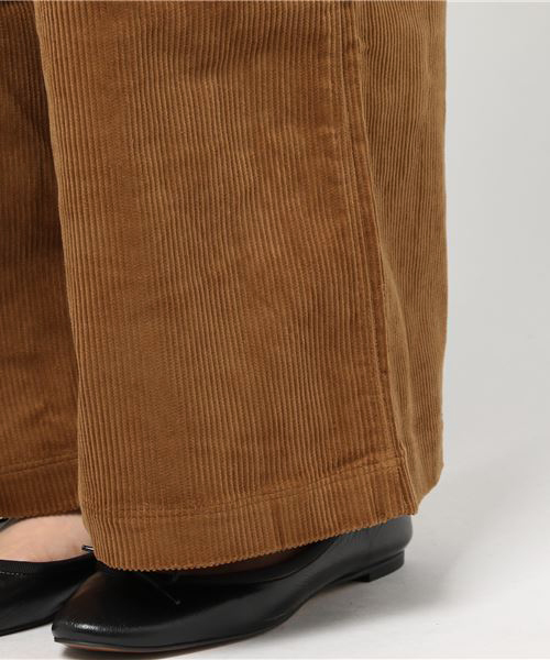 koe（コエ）の「ワイドコーデュロイパンツ（その他パンツ・レディース・グレー/キャメル・S/M/L）」の3枚目の写真