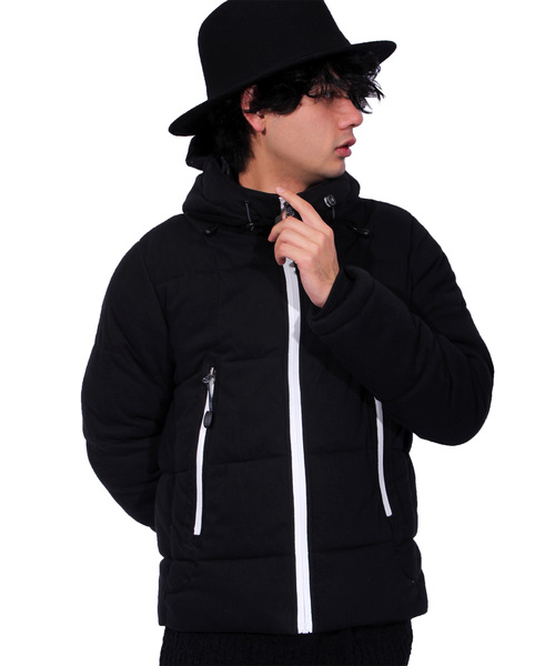 ８(eight)（エイト）の「ストレッチ 中綿 ジャケット ブルゾン（ダウンジャケット/コート・メンズ・グレー/ブラック・LARGE/MEDIUM/X-LARGE）」の2枚目の写真