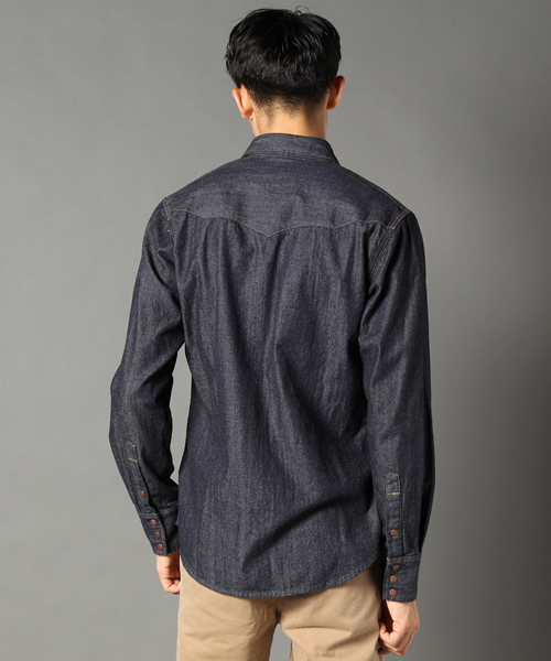 AMERICAN RAG CIE（アメリカンラグシー）の「○WRANGLER×AMERICAN RAG CIE / 107-WRA-WESTERNSHIRT OW（シャツ/ブラウス・メンズ・インディゴブルー・SMALL/MEDIUM/LARGE）」の8枚目の写真