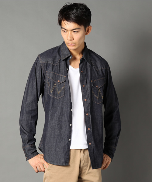 AMERICAN RAG CIE（アメリカンラグシー）の「○WRANGLER×AMERICAN RAG CIE / 107-WRA-WESTERNSHIRT OW（シャツ/ブラウス・メンズ・インディゴブルー・SMALL/MEDIUM/LARGE）」の9枚目の写真