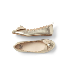 GAP | Gap メタリックスカラップ バレエフラットシューズ(バレエシューズ)