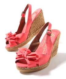 Khaju | GAIMO:フロントリボンウェッジサンダル □(サンダル)