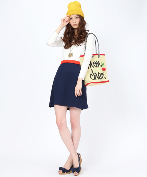 Khaju（カージュ）の「★★GAIMO:フロントリボンウェッジサンダル □（サンダル・レディース・ピンク/ネイビー・35/36/37/38）」の10枚目の写真