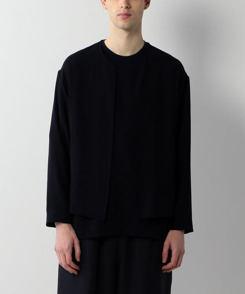 UNITED ARROWS & SONS（ユナイテッドアローズアンドサンズ）の「UNITED ARROWS & SONS by DAISUKE OBANA TWL CREW C/GN（カーディガン/ボレロ・メンズ・ブラック/ネイビー・LARGE/MEDIUM/SMALL）」の12枚目の写真