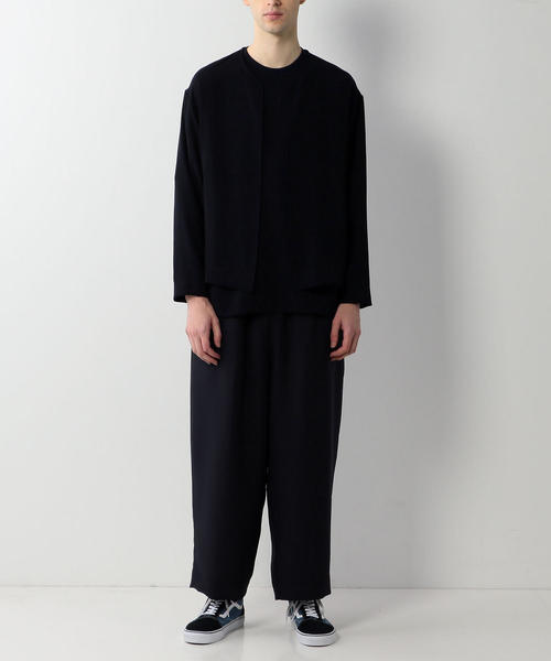 UNITED ARROWS & SONS（ユナイテッドアローズアンドサンズ）の「UNITED ARROWS & SONS by DAISUKE OBANA TWL CREW C/GN（カーディガン/ボレロ・メンズ・ブラック/ネイビー・LARGE/MEDIUM/SMALL）」の9枚目の写真