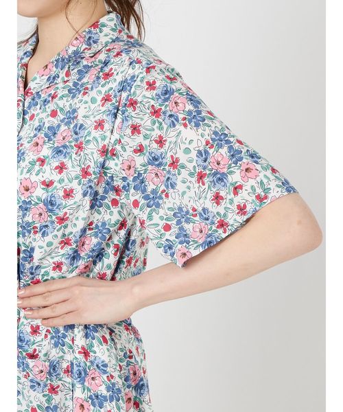 merry jenny（メリージェニー）の「flowerリボンシャツワンピース（ワンピース・レディース・オフホワイト/ネイビー・FREE）」の5枚目の写真