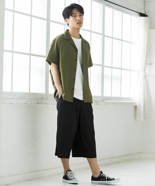WEGO(ウィゴー)の「WEGO/フランスリネンガウチョパンツ(スラックス・メンズ・ブラック/カーキ/ネイビー/ベージュ・LARGE/MEDIUM/SMALL)」の8枚目の写真