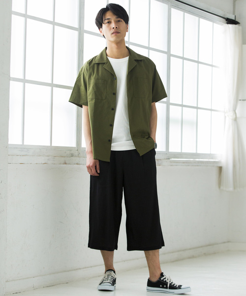 WEGO(ウィゴー)の「WEGO/フランスリネンガウチョパンツ(スラックス・メンズ・ブラック/カーキ/ネイビー/ベージュ・LARGE/MEDIUM/SMALL)」の10枚目の写真