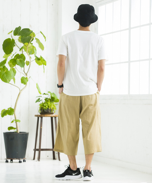 WEGO(ウィゴー)の「WEGO/フランスリネンガウチョパンツ(スラックス・メンズ・ブラック/カーキ/ネイビー/ベージュ・LARGE/MEDIUM/SMALL)」の12枚目の写真