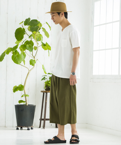 WEGO(ウィゴー)の「WEGO/フランスリネンガウチョパンツ(スラックス・メンズ・ブラック/カーキ/ネイビー/ベージュ・LARGE/MEDIUM/SMALL)」の19枚目の写真