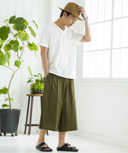 WEGO(ウィゴー)の「WEGO/フランスリネンガウチョパンツ(スラックス・メンズ・ブラック/カーキ/ネイビー/ベージュ・LARGE/MEDIUM/SMALL)」の20枚目の写真