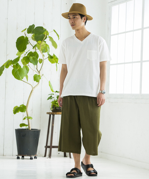 WEGO(ウィゴー)の「WEGO/フランスリネンガウチョパンツ(スラックス・メンズ・ブラック/カーキ/ネイビー/ベージュ・LARGE/MEDIUM/SMALL)」の21枚目の写真