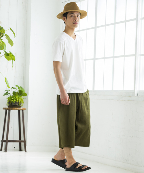WEGO(ウィゴー)の「WEGO/フランスリネンガウチョパンツ(スラックス・メンズ・ブラック/カーキ/ネイビー/ベージュ・LARGE/MEDIUM/SMALL)」の22枚目の写真