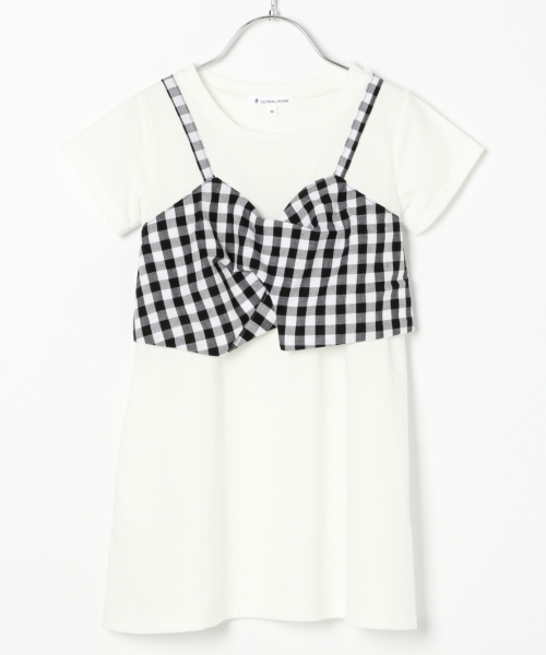 GLOBAL WORK（グローバルワーク）の「【キッズ】ビスチェツキワンピース/793307（ワンピース・キッズ・グレー/その他1/ブラック/ホワイト・LARGE/MEDIUM/SMALL/X-LARGE/XX-LARGE）」の2枚目の写真