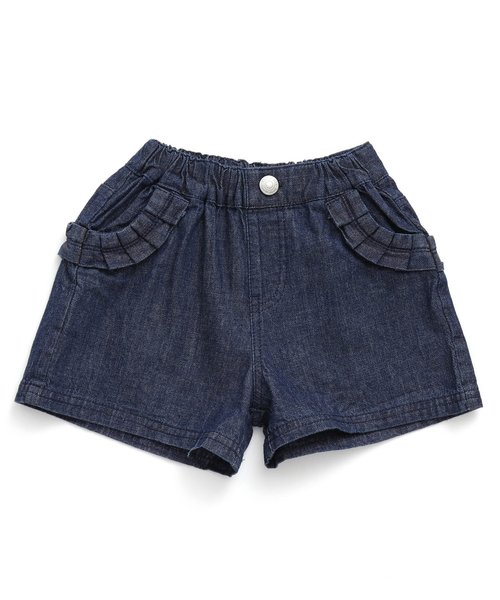 apres les cours（アプレレクール）の「ポケットフリルショートパンツ（その他パンツ・キッズ・ブラック/ネイビー/ピンク/キャメル・90/100/110/120/80/130/140）」の3枚目の写真