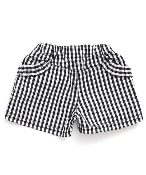 apres les cours（アプレレクール）の「ポケットフリルショートパンツ（その他パンツ・キッズ・ブラック/ネイビー/ピンク/キャメル・90/100/110/120/80/130/140）」の5枚目の写真