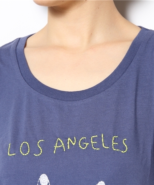 CIAOPANIC(チャオパニック)の「【Ciaopanic】LOS刺繍TEE(Tシャツ/カットソー・レディース・オフホワイト/ネイビー・FREE)」の6枚目の写真