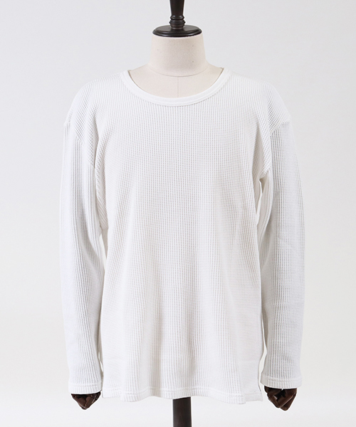 Magine(マージン)の「mlt2311-Magine×CAMBIO Heavy Waffle Big Cut sew カットソー(Tシャツ/カットソー・メンズ・ホワイト/ブラック/グレー/チャコール・44/46/48)」の7枚目の写真