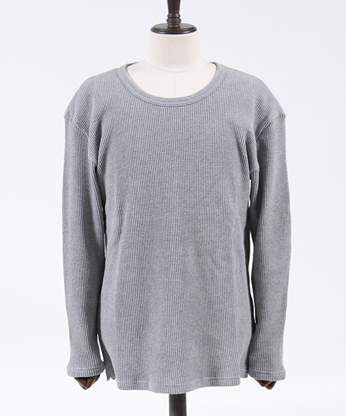 Magine(マージン)の「mlt2311-Magine×CAMBIO Heavy Waffle Big Cut sew カットソー(Tシャツ/カットソー・メンズ・ホワイト/ブラック/グレー/チャコール・44/46/48)」の9枚目の写真