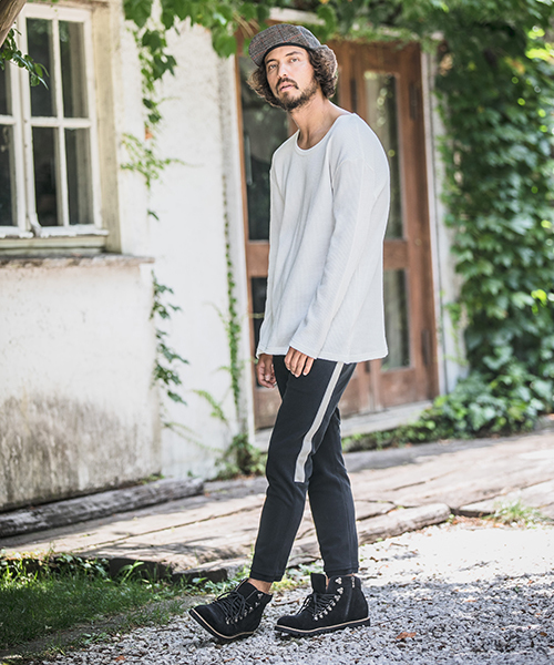 Magine(マージン)の「mlt2311-Magine×CAMBIO Heavy Waffle Big Cut sew カットソー(Tシャツ/カットソー・メンズ・ホワイト/ブラック/グレー/チャコール・44/46/48)」の17枚目の写真