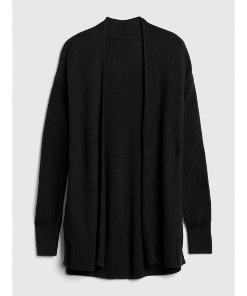 GAP（ギャップ）の「テクスチャー オープンフロント カーディガンセーター（メリノウール混紡）（カーディガン/ボレロ・レディース・ベージュ/ブルー/ブラック・L/M/S/XS/XXS）」の2枚目の写真