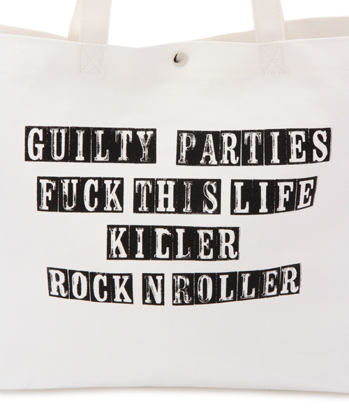 WACKO MARIA（ワコマリア）の「WACKO MARIA×PORTER 13AW PRINT TOTE BAG BASIC（KILLER ROCK'N' ROLLER）（トートバッグ・メンズ・ホワイト/ブラック/レッド/ブルー・ONE SIZE）」の12枚目の写真