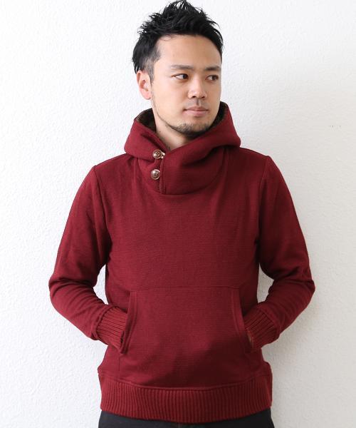 coen(コーエン)の「ハイネック裏ボアパーカー(パーカー・メンズ・ネイビー/ワインレッド・MEDIUM/SMALL/X-LARGE/LARGE)」の1枚目の写真