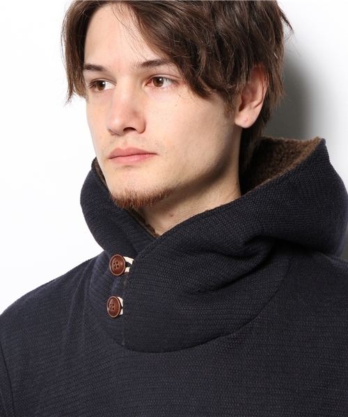 coen(コーエン)の「ハイネック裏ボアパーカー(パーカー・メンズ・ネイビー/ワインレッド・MEDIUM/SMALL/X-LARGE/LARGE)」の5枚目の写真