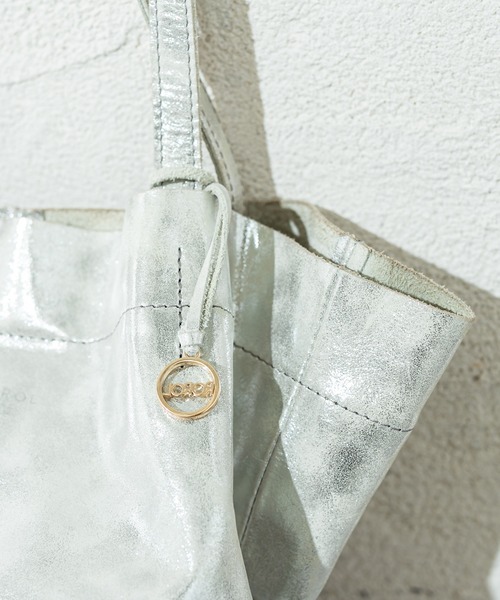 mystic（ミスティック）の「ROROLレザー巾着トート/トートバッグ/巾着バッグ/バック/通勤/通学（トートバッグ・レディース・シルバー/ゴールド/ブラック/アンティークゴールド・FREE）」の13枚目の写真