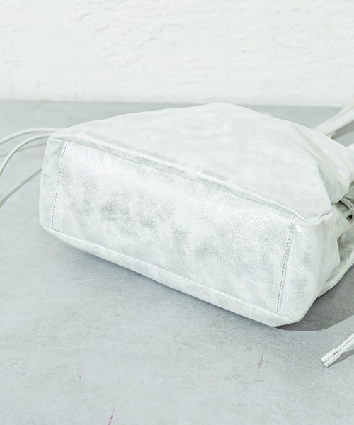 mystic（ミスティック）の「ROROLレザー巾着トート/トートバッグ/巾着バッグ/バック/通勤/通学（トートバッグ・レディース・シルバー/ゴールド/ブラック/アンティークゴールド・FREE）」の19枚目の写真