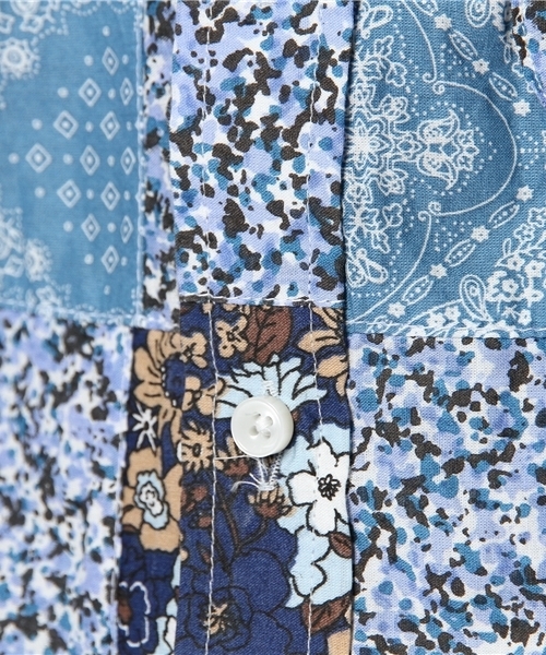 BEAMS LIGHTS Men's（ビームスライツ メンズ）の「BEAMS LIGHTS / プリントパッチワークボタンダウンシャツ（シャツ/ブラウス・メンズ・ブルー/レッド/イエロー・LARGE/SMALL/MEDIUM/X-LARGE）」の5枚目の写真