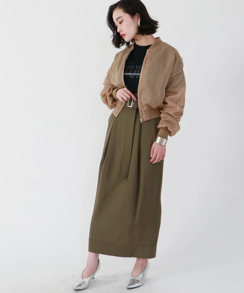 &g'aime（アンジェム）の「【&g'aime】シアーブルゾン（ブルゾン・レディース・チャコールグレー/ライトブラウン/ライトグレー・FREE）」の10枚目の写真