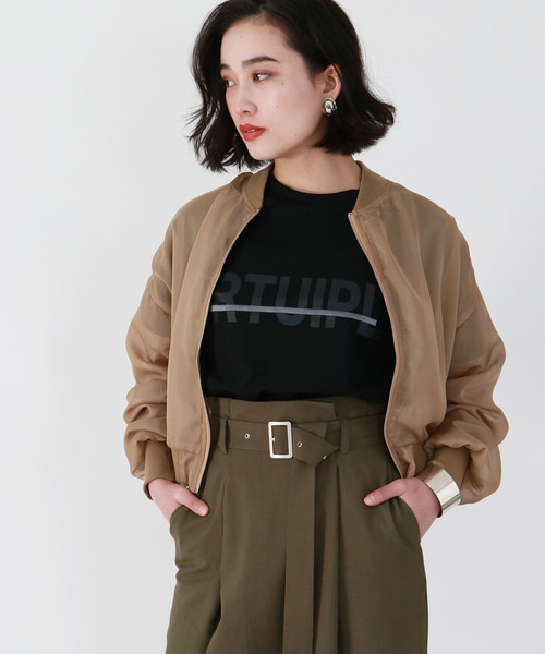 &g'aime（アンジェム）の「【&g'aime】シアーブルゾン（ブルゾン・レディース・チャコールグレー/ライトブラウン/ライトグレー・FREE）」の11枚目の写真