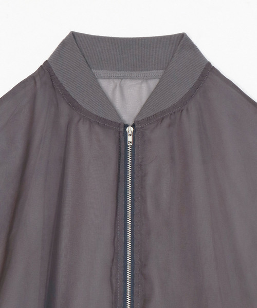 &g'aime（アンジェム）の「【&g'aime】シアーブルゾン（ブルゾン・レディース・チャコールグレー/ライトブラウン/ライトグレー・FREE）」の14枚目の写真