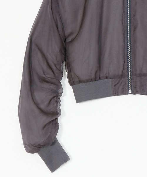 &g'aime（アンジェム）の「【&g'aime】シアーブルゾン（ブルゾン・レディース・チャコールグレー/ライトブラウン/ライトグレー・FREE）」の15枚目の写真
