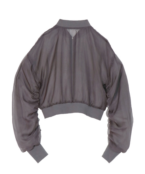 &g'aime（アンジェム）の「【&g'aime】シアーブルゾン（ブルゾン・レディース・チャコールグレー/ライトブラウン/ライトグレー・FREE）」の16枚目の写真