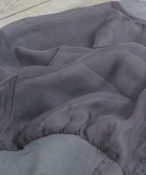 &g'aime（アンジェム）の「【&g'aime】シアーブルゾン（ブルゾン・レディース・チャコールグレー/ライトブラウン/ライトグレー・FREE）」の17枚目の写真