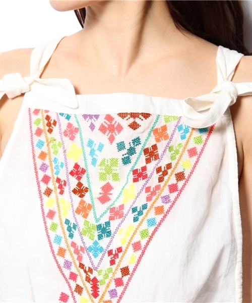 Ray BEAMS（レイビームス）の「○STAR MELA /  Suzie オールインワン（つなぎ/オールインワン・レディース・オフホワイト/ネイビー・SMALL）」の5枚目の写真