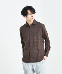 フレンチリネンワイドカラーシャツ