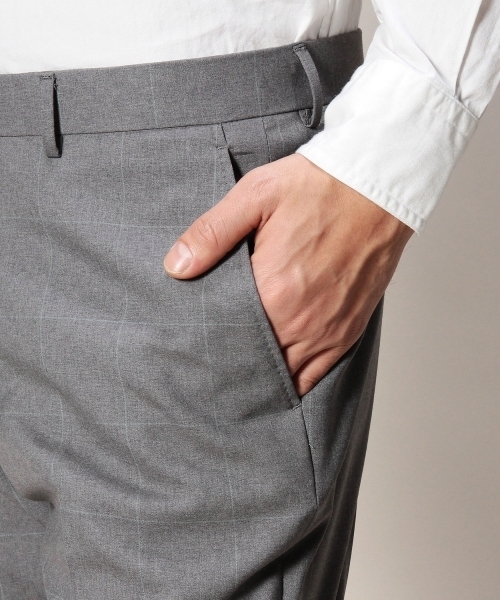 BEAUTY&YOUTH UNITED ARROWS（ビューティーアンドユースユナイテッドアローズ）の「BY Dress グレー ウィンドペーン ノープリーツ-Tiny（bg4）（スーツパンツ・メンズ・グレー・46/52/48/44/50）」の5枚目の写真