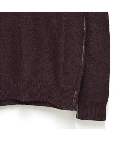 ブランド古着】Vネックニットセーター バーガンディ（ニット/セーター