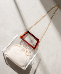 WEGO | WEGO/2wayべっ甲ハンドルクリアショルダーバッグ(ショルダーバッグ)