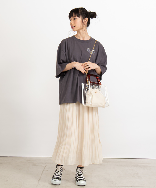 WEGO（ウィゴー）の「WEGO/2wayべっ甲ハンドルクリアショルダーバッグ（ショルダーバッグ・レディース・ブラウン/ホワイト系その他・FREE）」の5枚目の写真