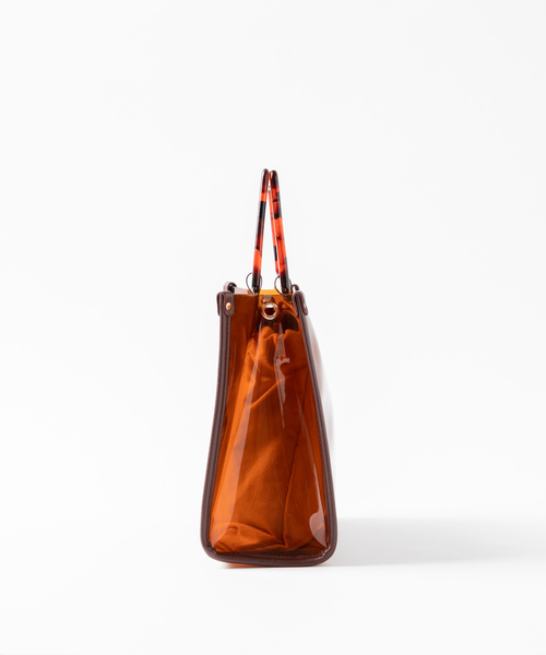 WEGO（ウィゴー）の「WEGO/2wayべっ甲ハンドルクリアショルダーバッグ（ショルダーバッグ・レディース・ブラウン/ホワイト系その他・FREE）」の11枚目の写真